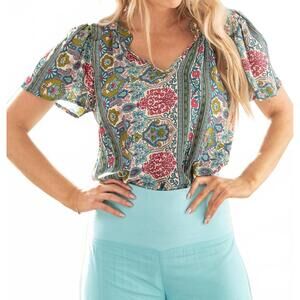 NEW CIENNA flare sleeve top in ashanti